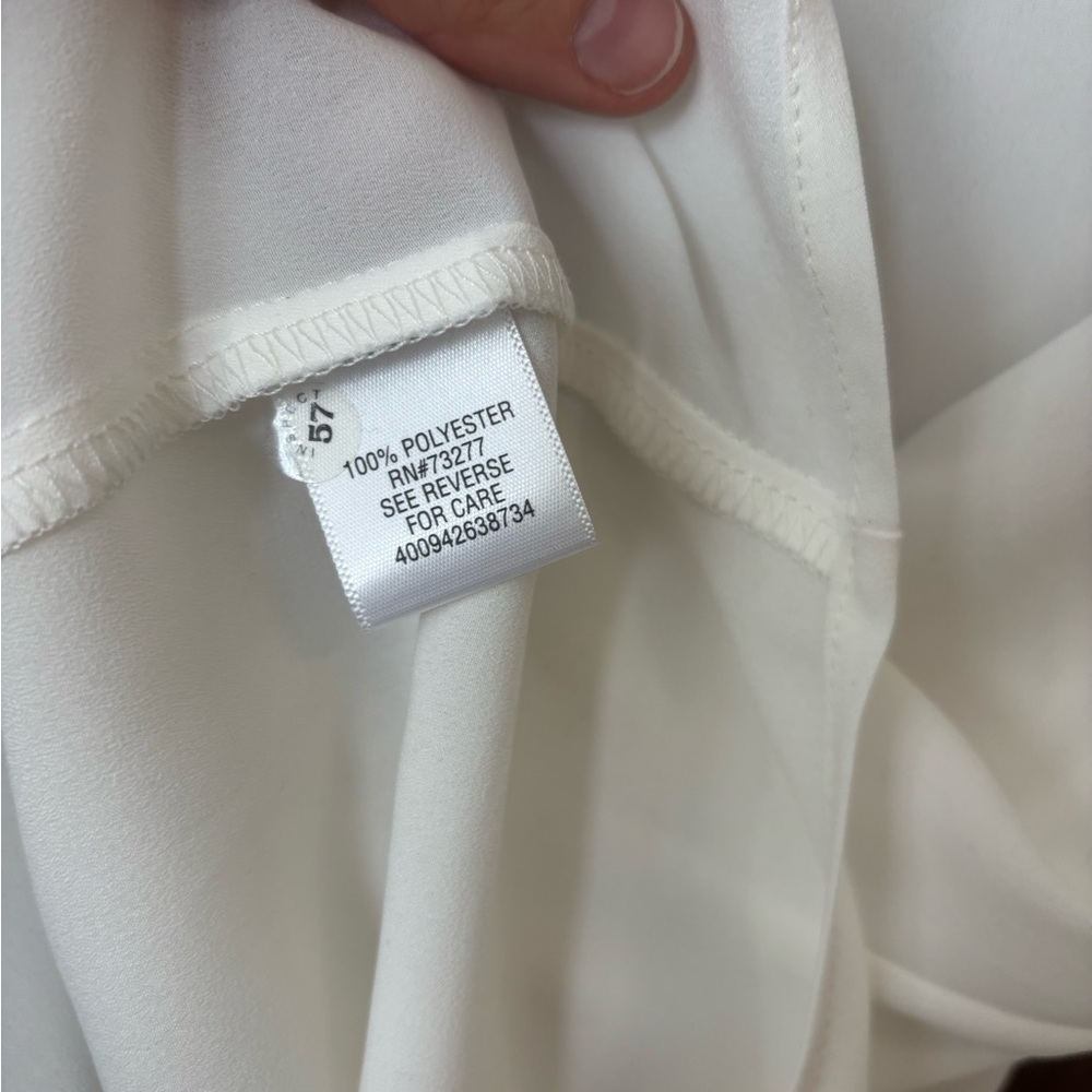 Classical Minimalist Cream Black Work Blouse - Picture 6 of 6